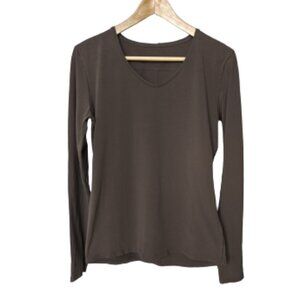 Annette Gortz Dark Army Green / Brown Cotton Long Sleeve Shirt